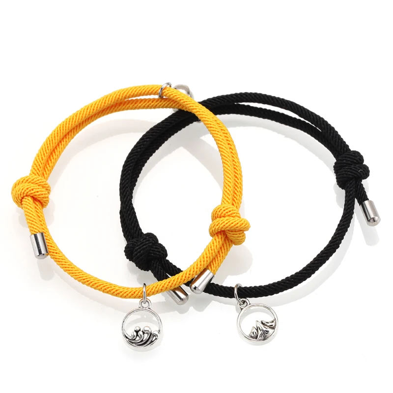 Bracelet Bijou de Couple jaune et noir