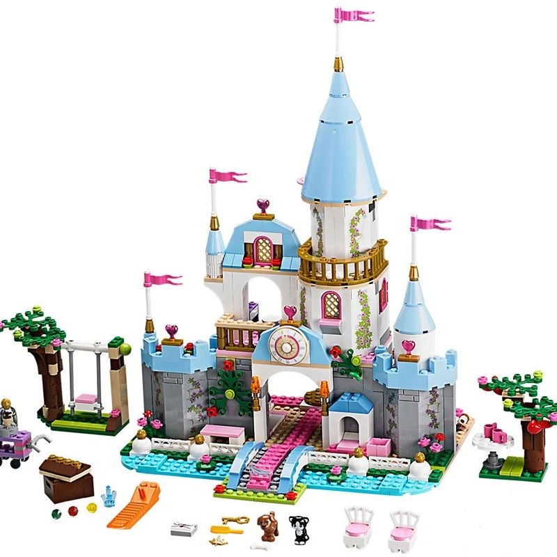 Skup Elsa Anna lodowy sen romantyczny model zamku klocki kopciuszek zamek księżniczki miasto zestaw dla przyjaciółki