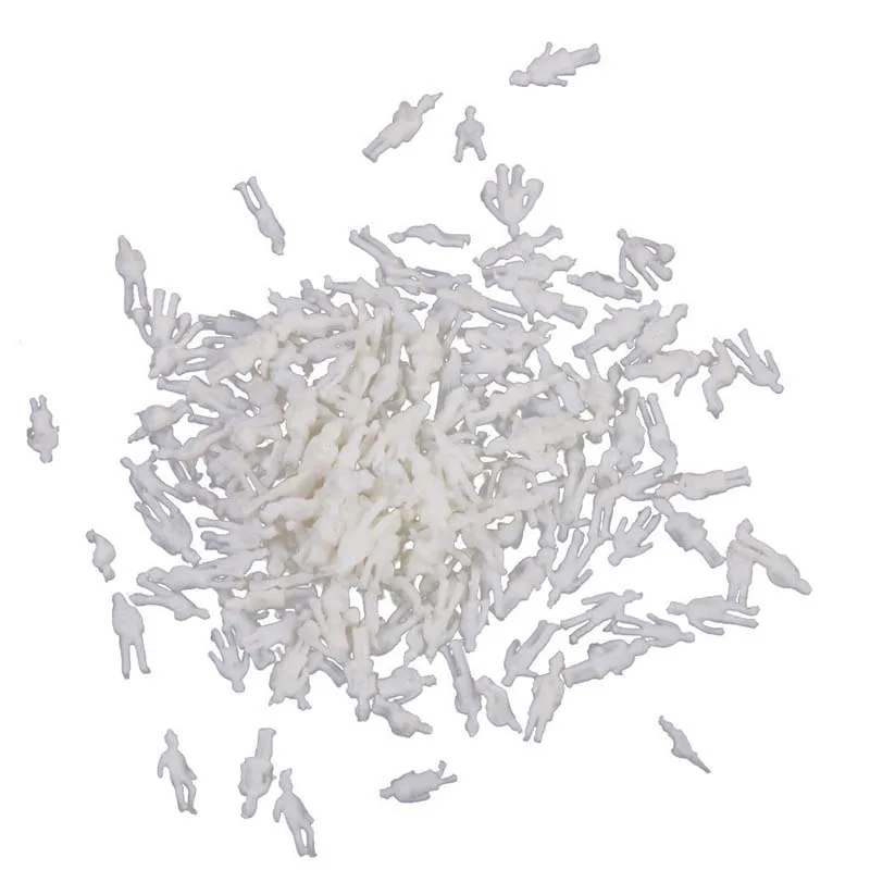 

Model People Figures Scale 1:200 Pack of Approx.100pcs White Assorted Style