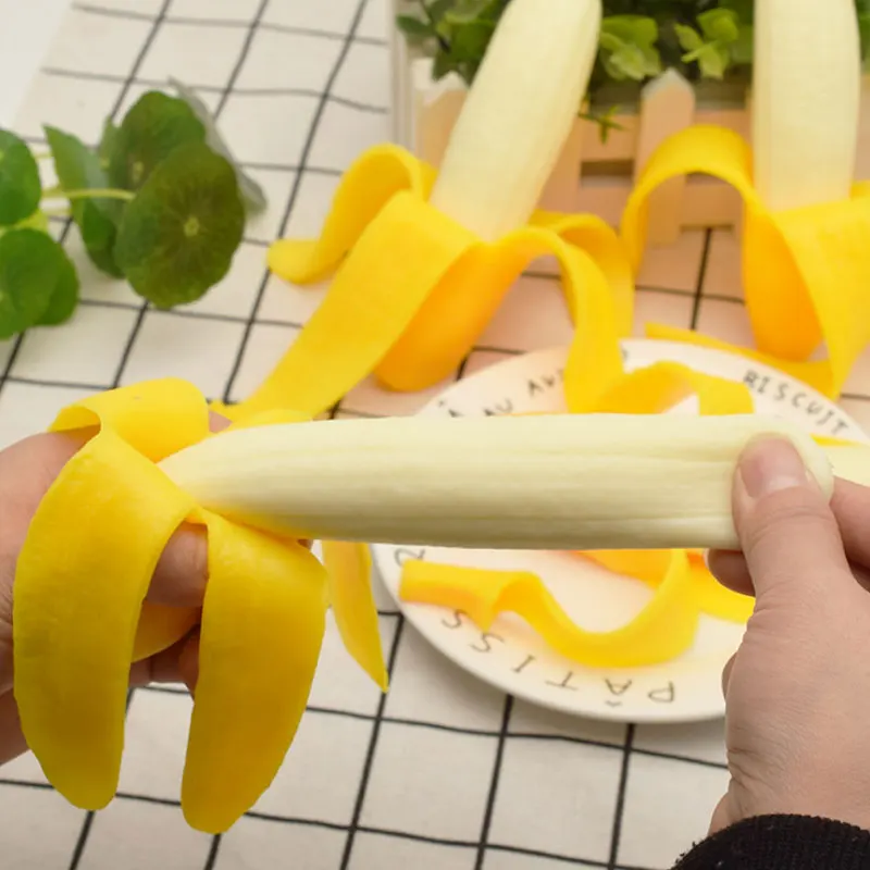 

Decompression Simulation Banana Peeling Venting Fruit Squeeze Squishy Rising Anti Stress Toys
