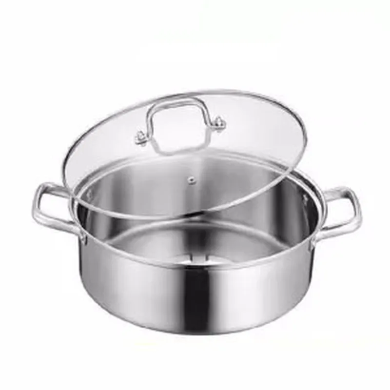 Нержавеющая сталь Shabu-shabu бытовой с крышкой горячий горшок суп горшок Газовая специальная кастрюля горячий горшок котелок, кухонная посуда горшок Ollas De
