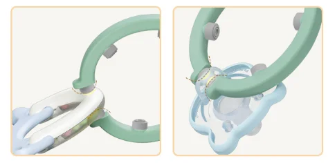 High temperature resistant anti-skid silicone baby bottle nipple anti-scalding pliers J03
