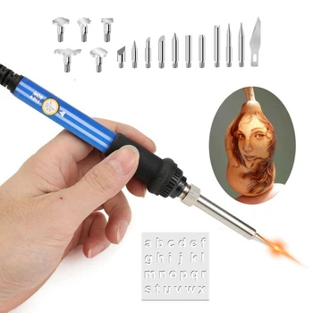 

Wood Burning Pyrography Kit 28pcs Heats Quickly Lightweight Easy to Operate for Wood Leather FAS6