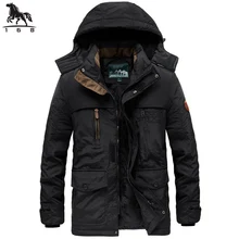 

Winter Jacket men parka New Splicing jacket Mens Plus velvet thickening Hooded Windbreaker coats men's casual warm jackets coat