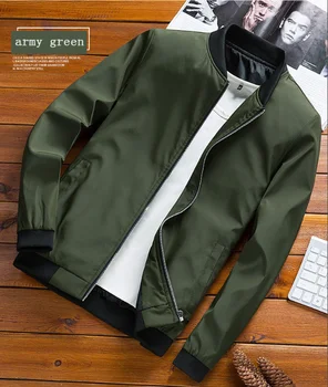 

Men's Zipper Jacket Male Casual Slim Fit stand-up collar fashion black Coat Men Clothing 6XL 2020 new clothing