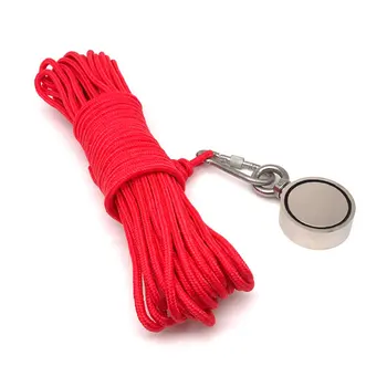 

200/300/500Kg NdFeB Magnets Steel Double Single Side Neodymium Metal Magnet Detector Fishing + 10M Rope