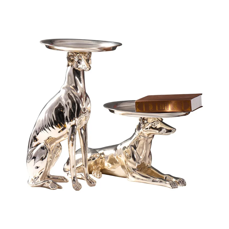 

Light Luxury Floor-to-ceiling Coffee Table, Tea Tray Dog, Sales Office Model Room, Candy Snack Tray Sculpture Animal Dog