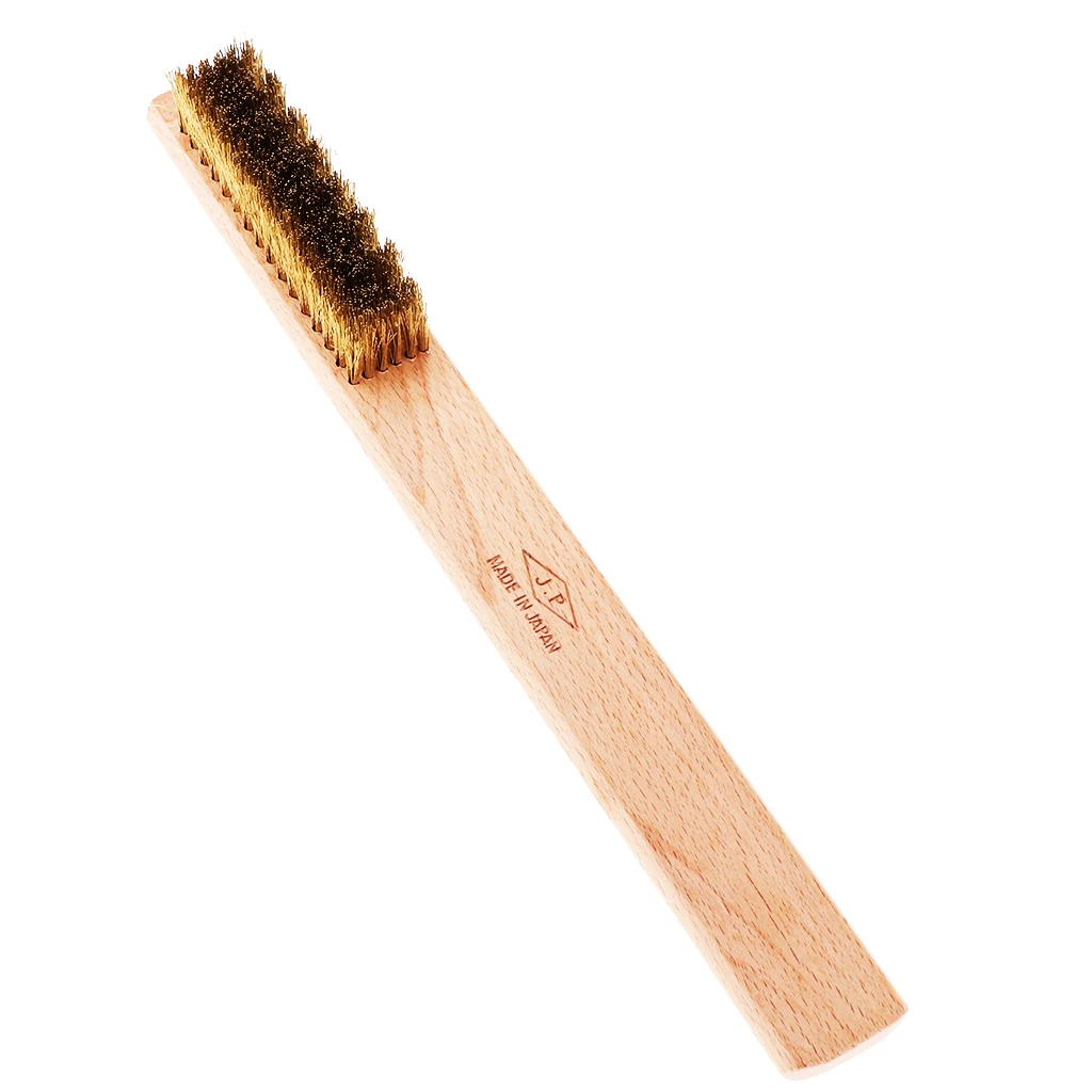 Brass Copper Wire Brush Steel Brush with Wooden Handle Nylon Wire Brush for Jewelry Rust Paint Removal or Polish