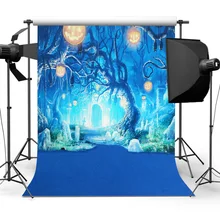 5x7FT Halloween Decor Kürbis Licht Wand Studio Hintergrund Fotografie Requisiten Foto Hintergrund Tuch Decor für Kinder Kid(China)