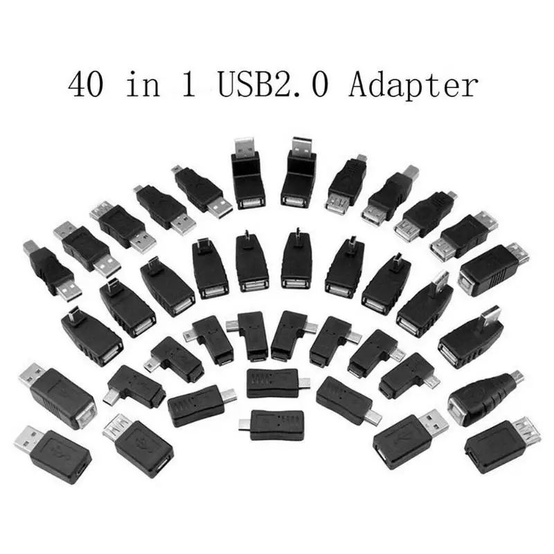 

Converter 40 in 1 USB 2.0 OTG F / MA Female to Mini USB B 5 Pin Male Adapter Converter (Bubble Bag Packaging)