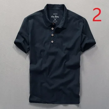 

2019 summer new retro linen shirt male cotton and linen breathable pullover thin section linen t-shirt male short-sleeved 6370