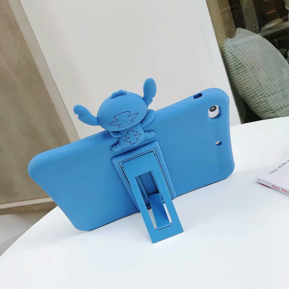 Чехол для планшета для IPad 6 Air 2, 9,7 дюймов, мультяшный детский безопасный нетоксичный силиконовый чехол с подставкой, ударопрочный чехол для всего тела, чехол+ ручка