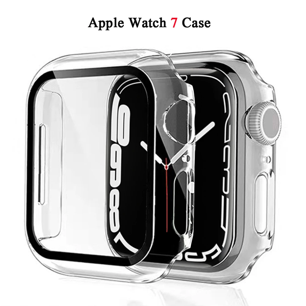 360 Edge Copertura Paraurti A Schermo Intero Per Apple Watch 7 45Mm 41Mm Custodia Iwatch 7 6 Se 6 5 4 3 2 Protezione Per Apple Watch 40Mm 44Mm