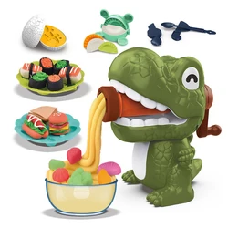 Ensemble de jouets de cuisine pour enfants, Machine à nouilles, dinosaure, pâte à modeler, moule en Plasticine, populaire, maison de jeu, jouet de Simulation 