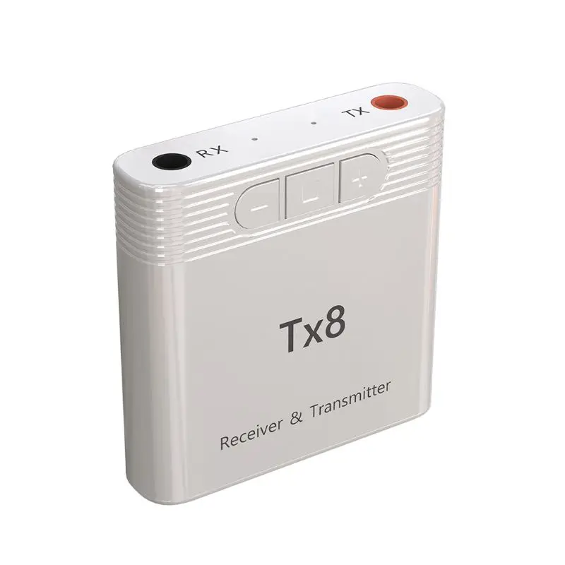 W TX8 2 в 1 Bluetooth 5,0 передатчик приемник адаптер для ТВ ПК Аксессуары для наушников - Цвет: W