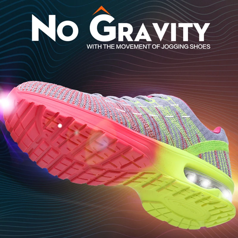 Women's Casual Fashion Air Cushion Lightweight Training Shoes Mesh Breathable Sneakers