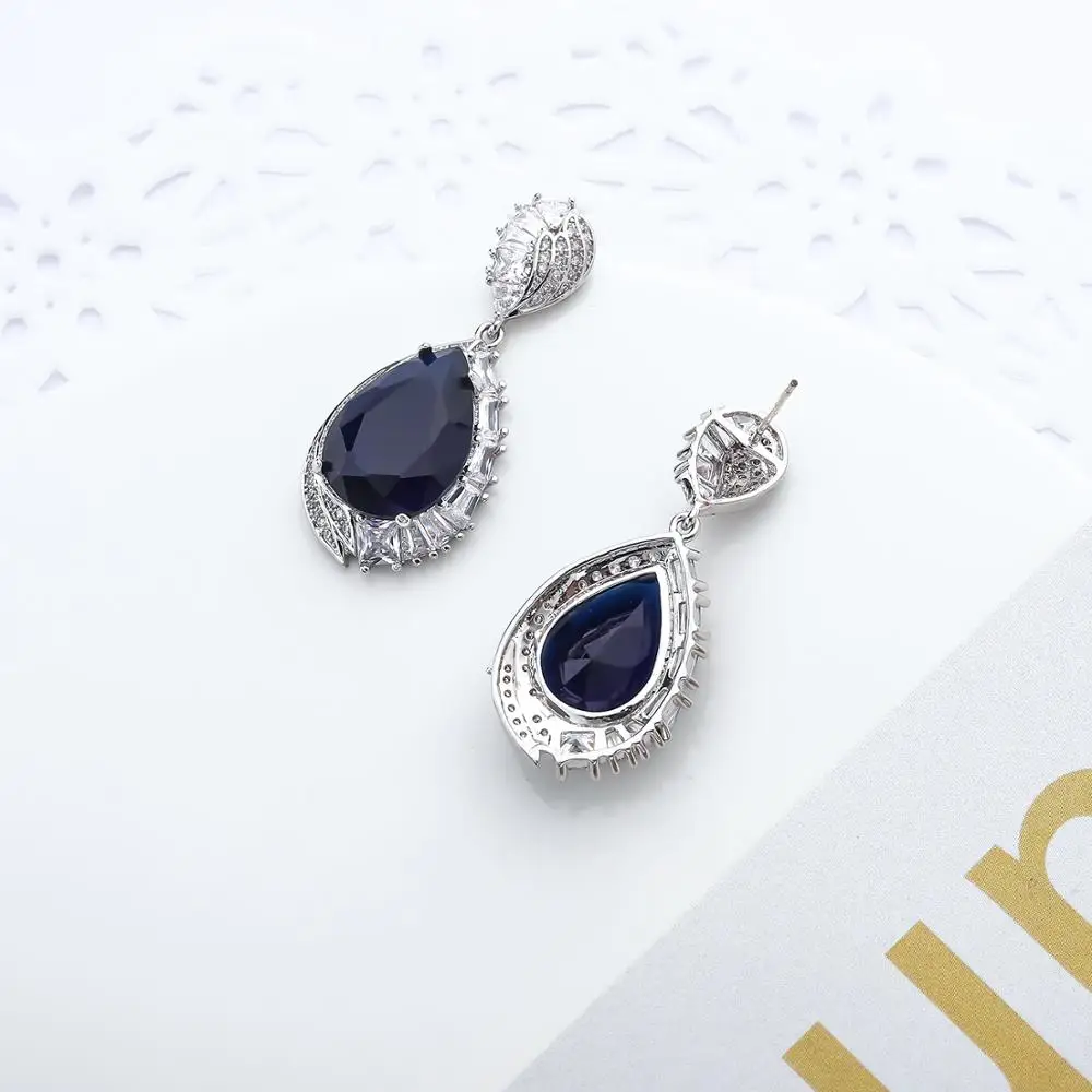 Classic Cubic Zircon Drop Earrings for Wedding, Crystals Dangle Bridesmaid Earring ,Women Girl Gift CE10884