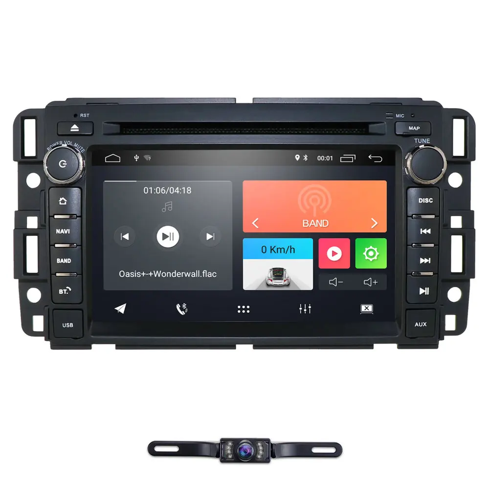 Четырехъядерный 4G wifi Android 2 din автомобильный DVD gps Радио навигатор для GMC Yukon Sierra Chevrolet Chevy Tahoe Suburban USB RDS DTV CAM - Цвет: Camera1