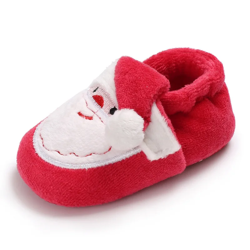 slipper3 Детская обувь; Рождественский подарок для мальчиков и девочек; зимние пушистые теплые тапочки; мягкие хлопковые мокасины для новорожденных - Цвет: slipper3