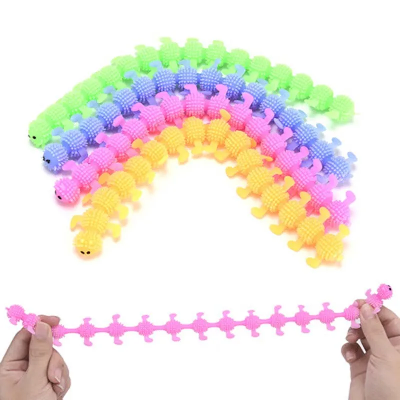 

1pc 16 Knots Caterpillar Relieves Stress Toy Physiotherapy Releases Stress Fidget Toys Personalized Gift Juguetes Toys For kids