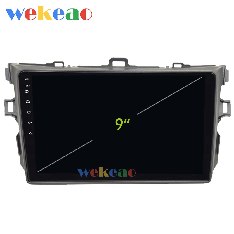 Wekeao Touch Screen 9'' Android 9.0 Car Radio Automotivo Car Dvd Player For Toyota Corolla Android