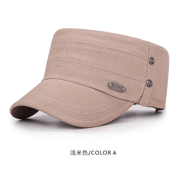 New Style Summer Outdoor Fashion Solid Color Hat Men's Women's Light Board Korean-style Pure Cotton Flat Cap Fashion Sports Sign