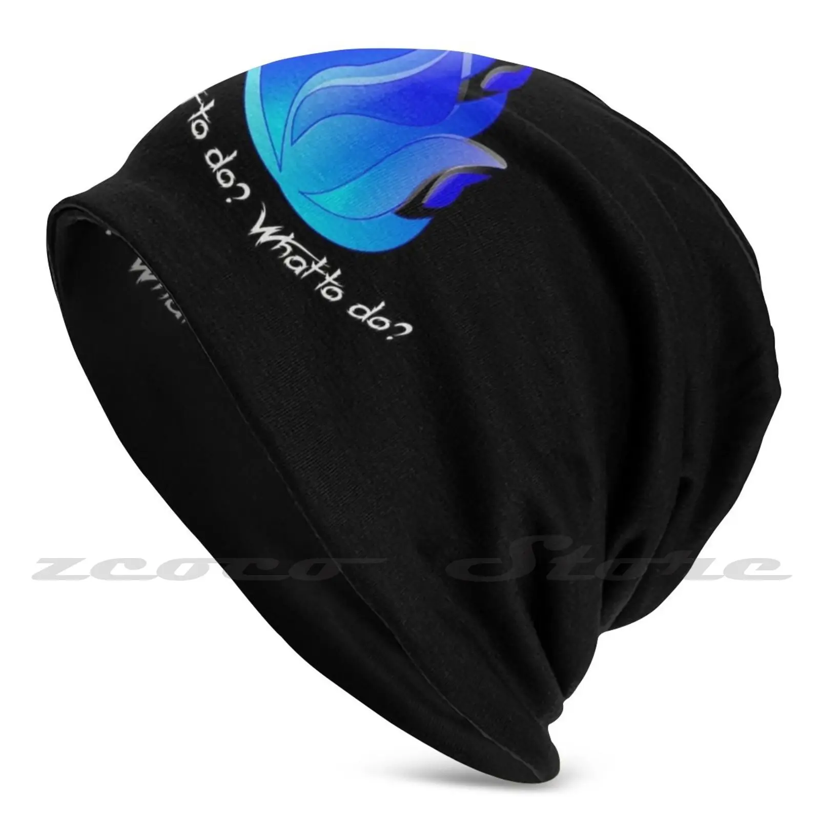 Kingkiller Blue Fire Name Wind Diy Pullover Cap Knit Hat Plus Size Keep Warm Elastic Soft Fata Haliax Chandrian Arbol Cthaeh