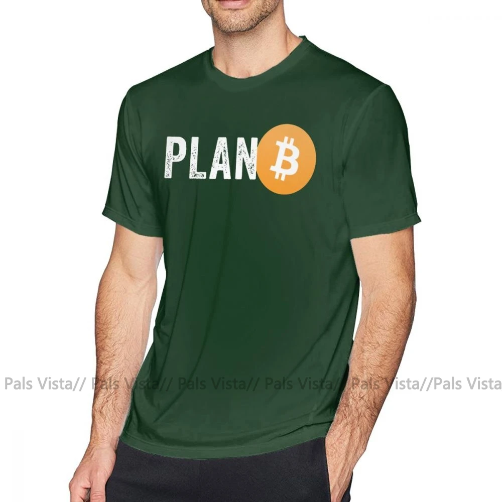 Биткоин футболка Plan B футболка 100 хлопок короткий рукав Футболка с принтом уличная Мужская большая отличная футболка - Цвет: Бирюзовый