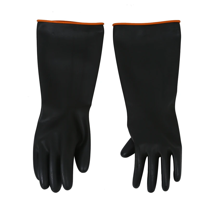 

NEW- Pair Chemical Resistance Industry Elbow Long Rubber Gloves 18" Length