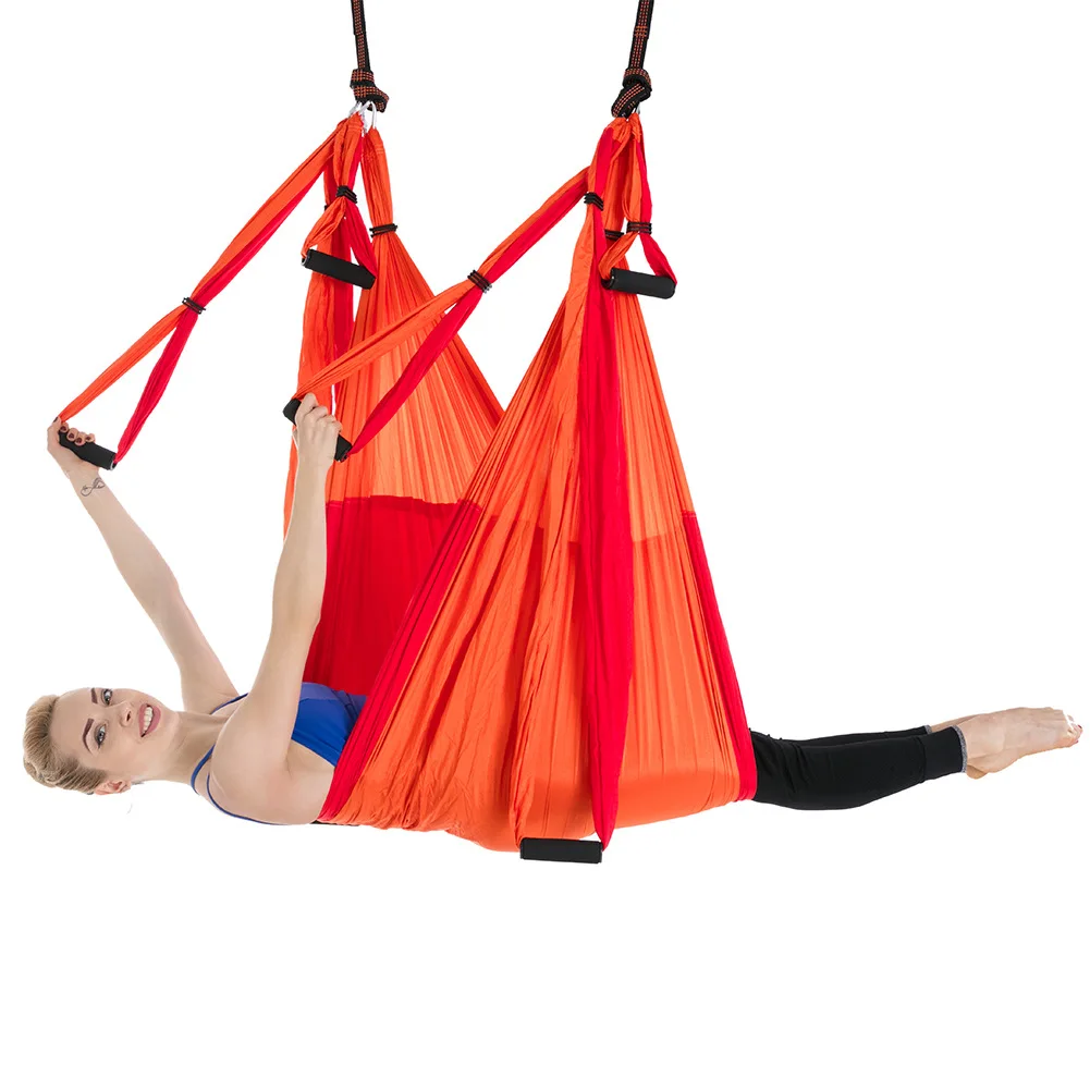 

Amazon Hot Selling Reversal Aerial Yoga Hammock 6 Handles Non-Elasticity Reverse Gravity Two Sorts Color Fitness Hammock