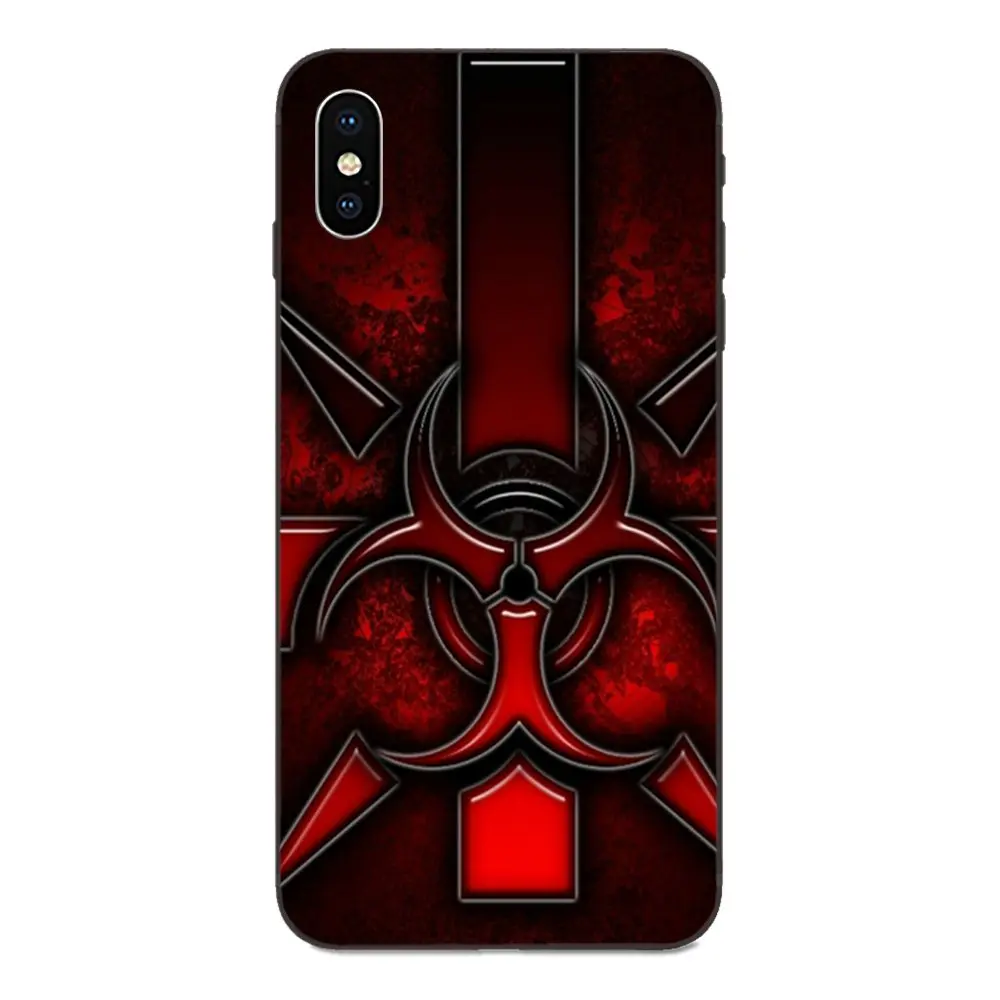 as picture Для красный логотип Biohazard простой телефонные чехлы для Samsung Galaxy A3 A5 A6 A6s A7 A8 A9 A10 A20E A30 A40 A50 A60 A70 звезды плюс - Цвет: as picture