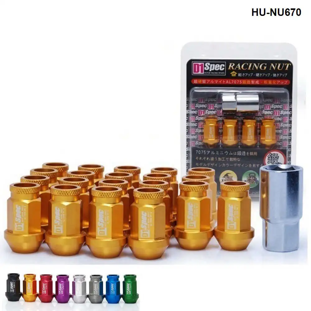 D1 Spec M12X1.25 / M12X1.5 L : 40 мм 20 шт. удлиненные алюминиевые колесные гайки для Nissan Subaru Suzuki