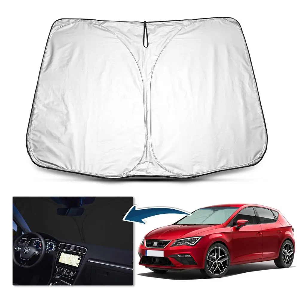 Солнцезащитные очки LFOTPP для лобового стекла автомобиля Leon Cupra 5F/Leon mk3 2019 козырек переднего серебристые