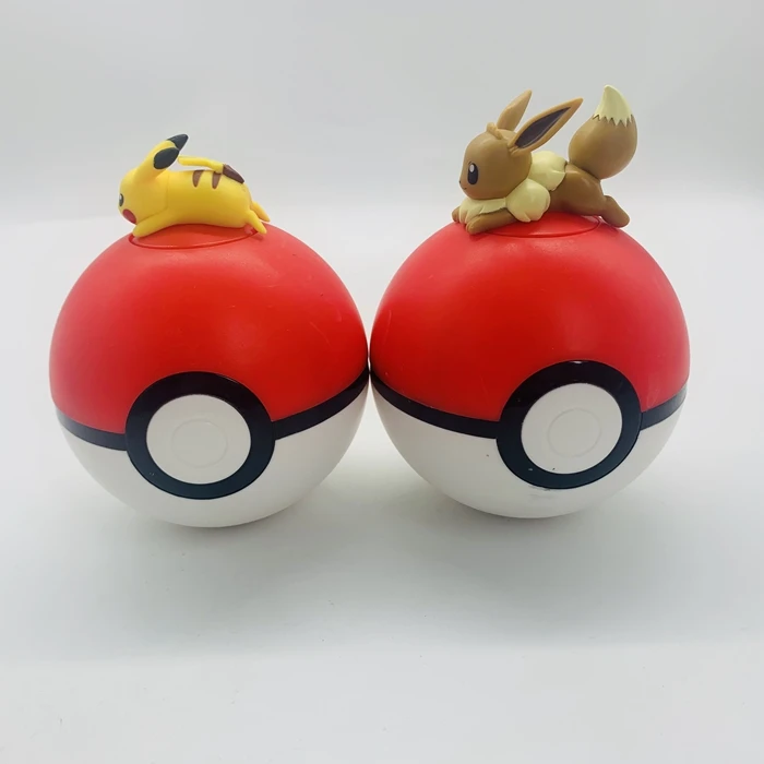 jongen wrijving embargo Pokemon Pikachu Eevee Op De Poke Ball Leuke Spaarpot Action Figure  Ornamenten Kinderen Geschenken Speelgoed|null| - AliExpress