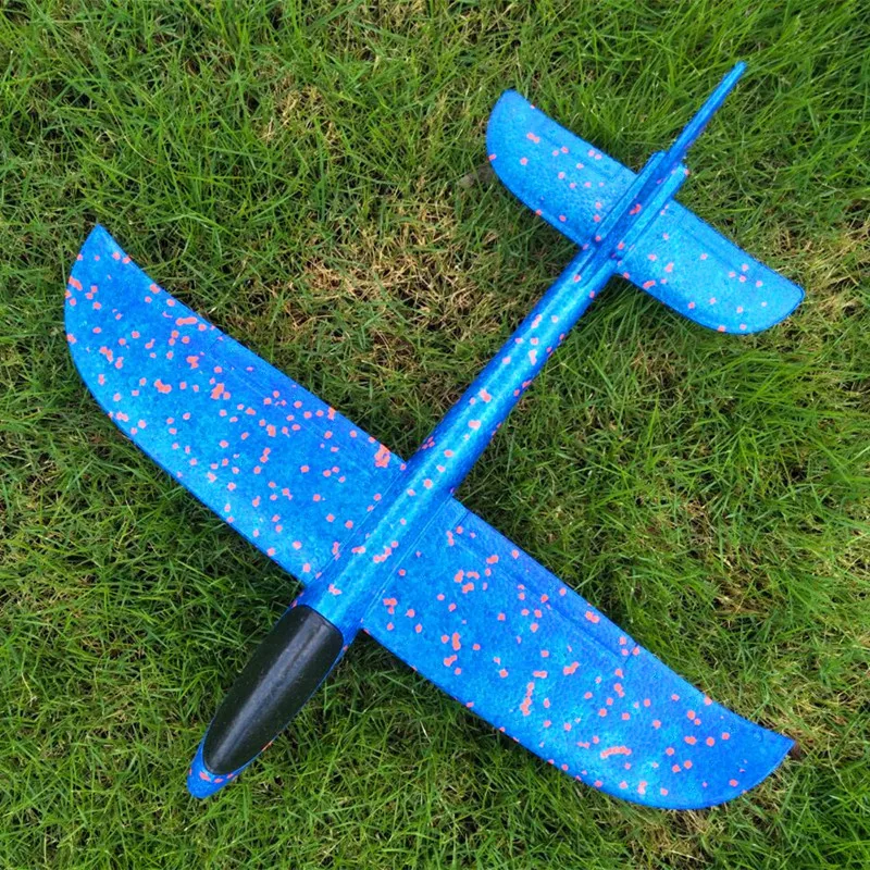 blue 35cm DIY ручной бросок летающий самолет s игрушки для детей пена модель аэроплана вечерние наполнители летающие Plane Самолет игрушки игры - Цвет: blue 35cm
