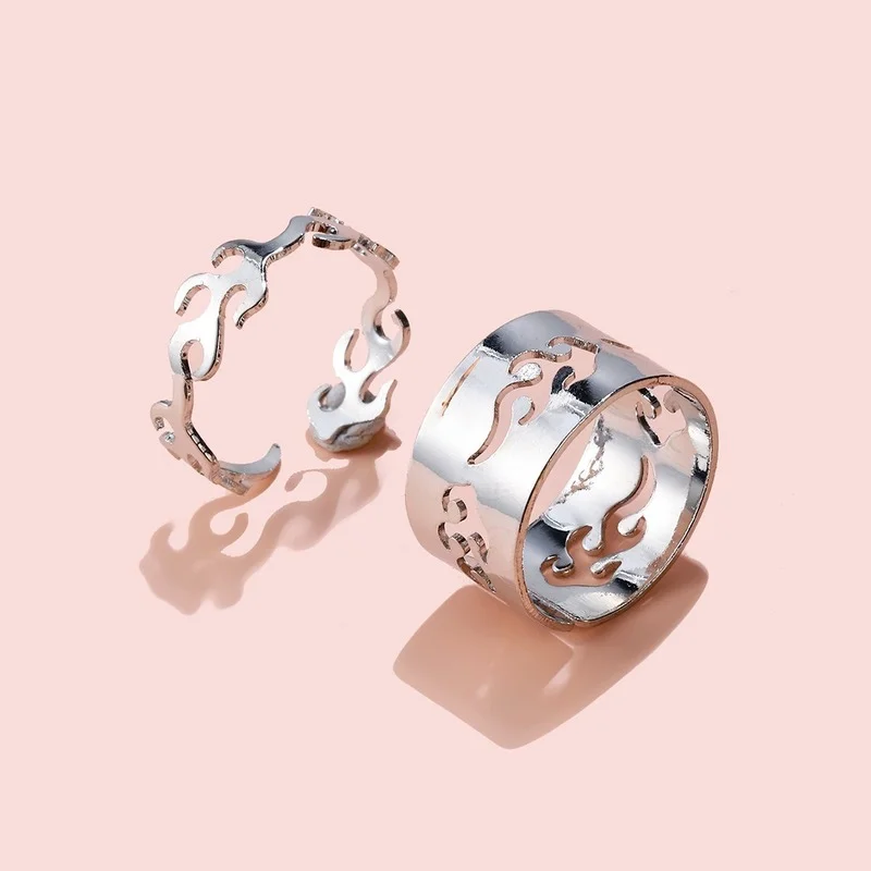 The new creative LOVE couples are flame ring men and women cold lady's jewelry accessories luxury | Украшения и аксессуары