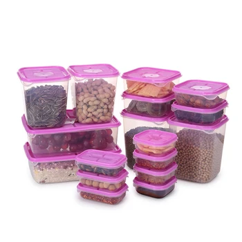 

17 Pcs/Set Food Containers Storage Box Sealed Crisper Fridge Preservation Fresh Box Organizer Container with Cover Kitchen Tools