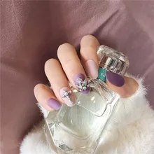 368-фиолетовый Серебряный барокко износ Маникюр готовой продукции поддельные ногти патч Маникюр