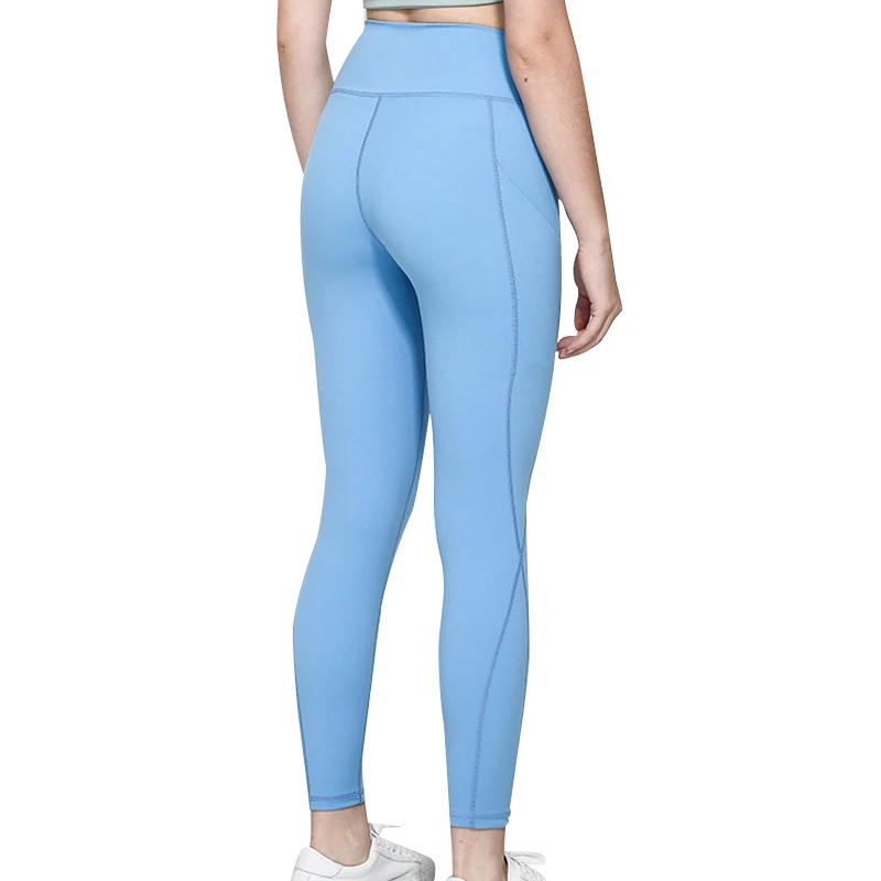 Women Spring Solid Color Pants Running Sports Slim Pull Slacks High Waist Slacks Leggings