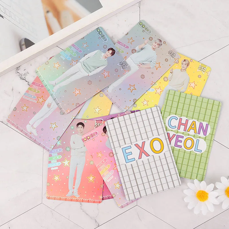 8/10 шт./компл. BTS EXO Фотокарта Kpop Прозрачный Карты женские группе Star DIY Бумага карта с фотографией