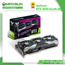 MAXSUN pełna nowa GeForce RTX 3070 iCraft 8G 1725 MHz GDDR6 GPU NVIDIA komputer PC 256Bit DP * 3 do gier karta graficzna do wideo