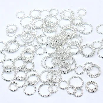 

Open Jump Ring Clasps & Hooks Mixed Size Round Shape Embossing Needlework for Beadwork Craft for Earring Jewelry Making 100pcs