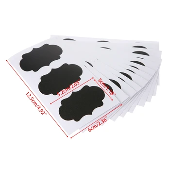 

36 Pcs Blackboard Stickers Chalkboard Contact Paper Labels Kitchen Jar Bin Tags