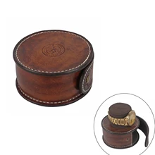 Tourbon – boîte de rangement rétro en cuir véritable pour montre, étui Portable pour montre bracelet, pochette