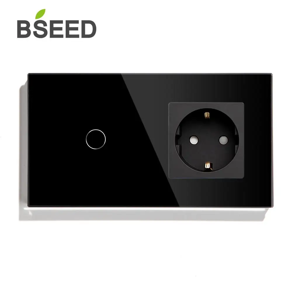 Сенсорный диммер BSEED 1 клавиша канал 2 канала с розеткой европейского стандарта 3