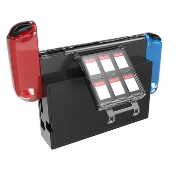 

Nintend Switch Multifunction Dockable Protective Stand Case Crystal Cover Shell For Nintendo Switch NS with 12 Game Card Storage