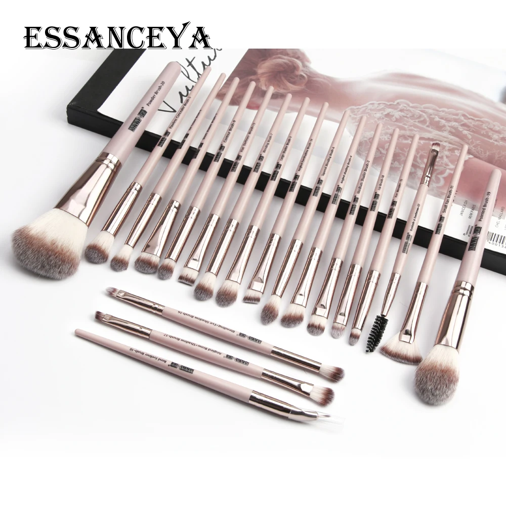 

ESSANCEYA New Makeup Brushes Set 18/20Pcs Pro Eye Blending Brush Blush Powder Foundation Eyeshadow Make Up Brush For Beauty Kits