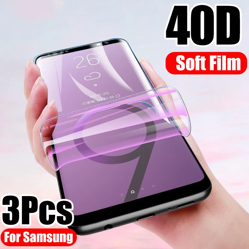 3 шт 40D Защитная пленка для samsung Galaxy S10 S9 S8 Plus S10E, защитная пленка для samsung Note 8 9 Note10 Plus S7 Edge, мягкая пленка