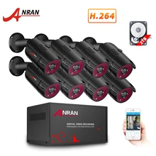 ANRAN 4CH/8CH CCTV Системы 8 шт. 1080P Открытый Защита от атмосферных воздействий Камера AHD DVR Kit День/Ночь Камера видеонаблюдения Системы
