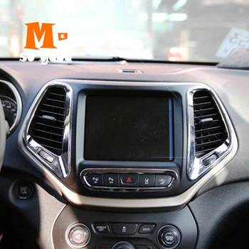

2014 2015 2016 2017 2018 For Jeep Cherokee KL ABS Chrome Car Air Conditioner Outlet Vent Frame Covers Trim Accessories 2 Pieces